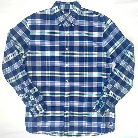 Brooks Brothers Other - Brooks Brothers Red Fleece Navy and Pink button down plaid shirt size medium